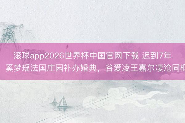 滚球app2026世界杯中国官网下载 迟到7年!奚梦瑶法国庄园补办婚典,谷爱凌王嘉尔凄沧同框